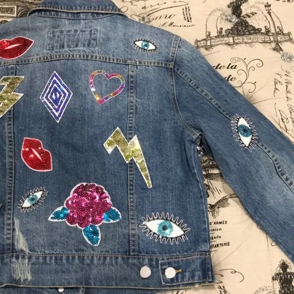 Bagatelle Embellished Oversized Denim Jacket - Picture 11 of 11